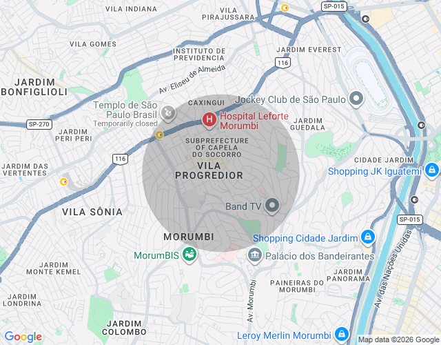 Imóvel no mapa