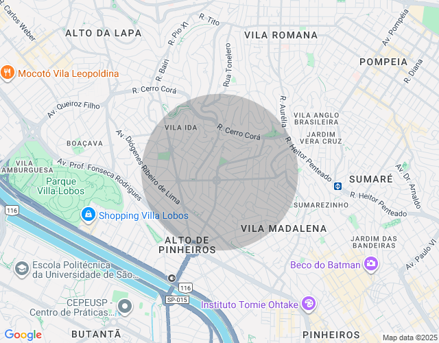 Imóvel no mapa