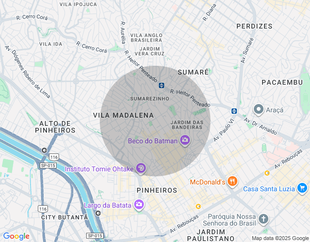 Imóvel no mapa