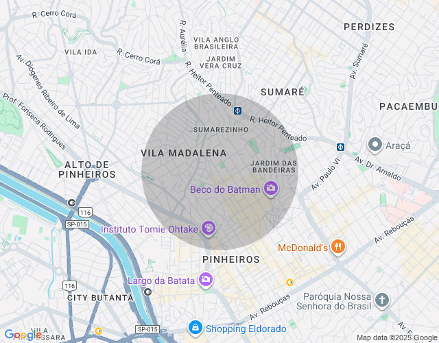Imóvel no mapa