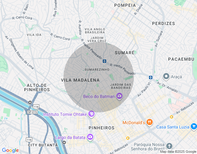 Imóvel no mapa