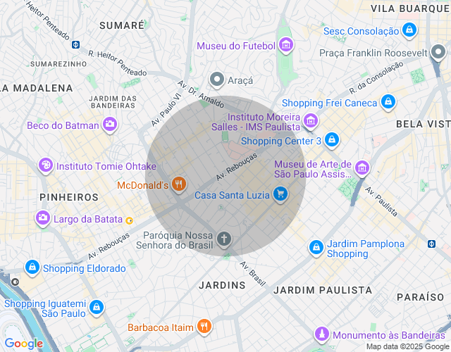 Imóvel no mapa
