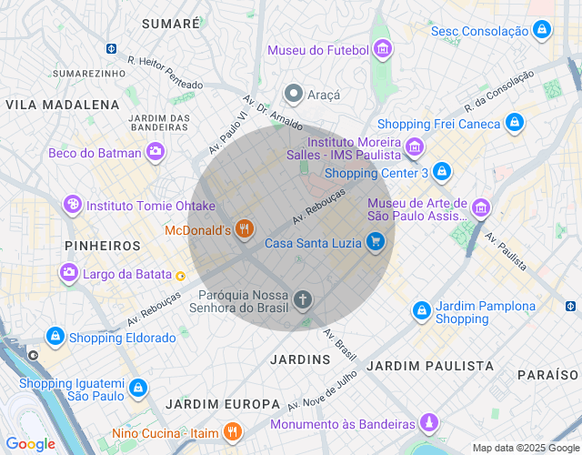 Imóvel no mapa