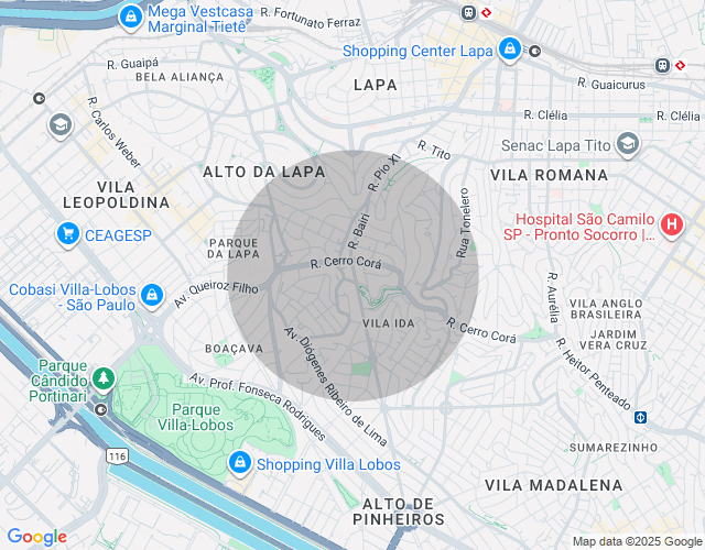 Imóvel no mapa
