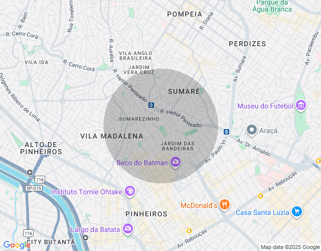 Imóvel no mapa