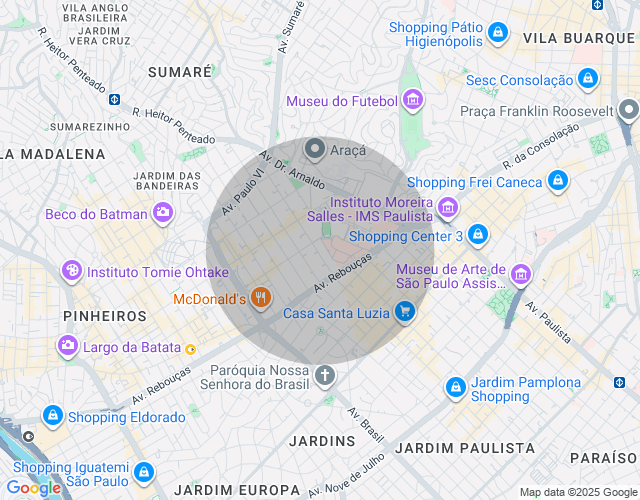 Imóvel no mapa