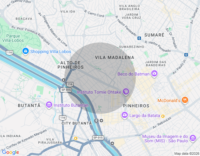 Imóvel no mapa
