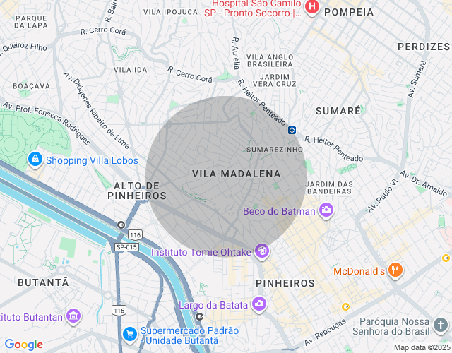 Imóvel no mapa