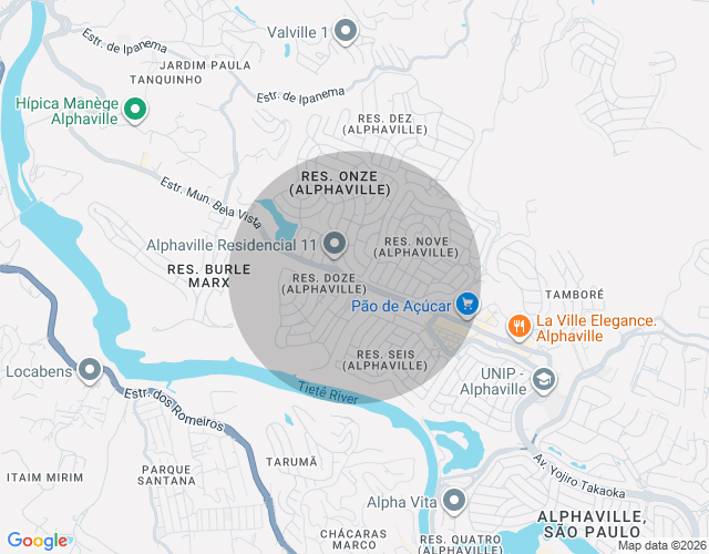 Imóvel no mapa