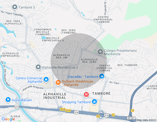 Imóvel no mapa