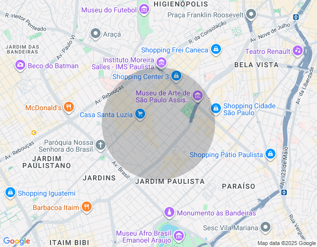 Imóvel no mapa