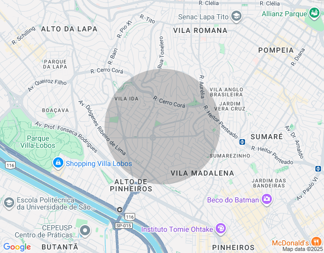 Imóvel no mapa