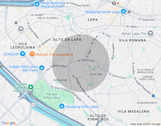 Imóvel no mapa