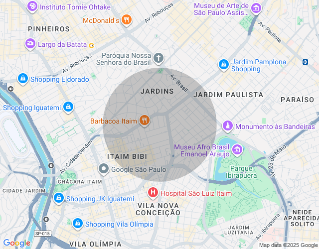Imóvel no mapa