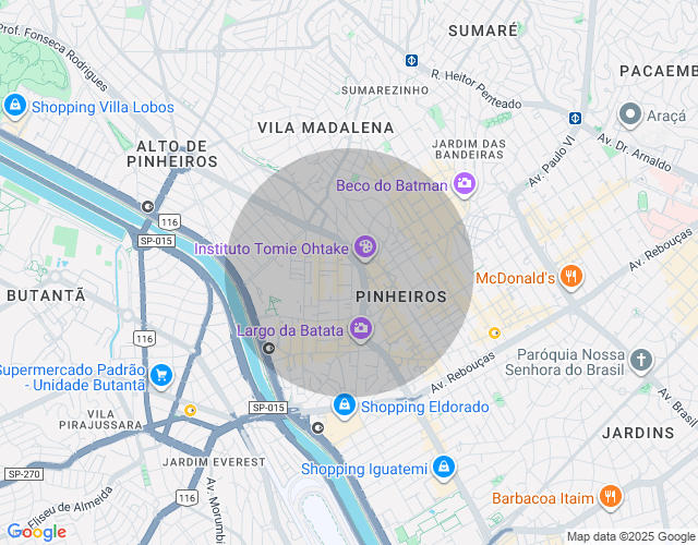 Imóvel no mapa
