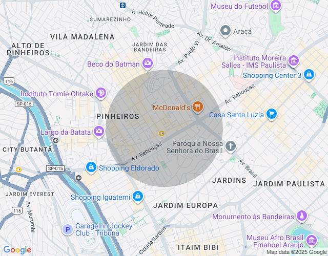 Imóvel no mapa