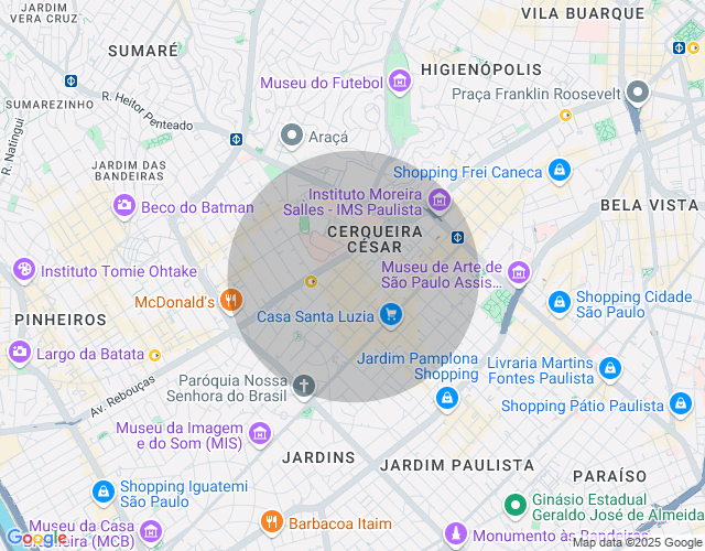 Imóvel no mapa