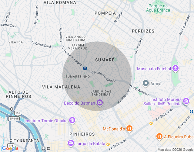 Imóvel no mapa