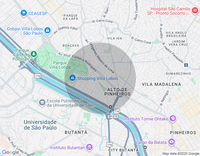 Imóvel no mapa