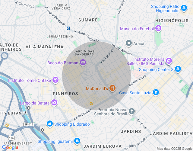 Imóvel no mapa