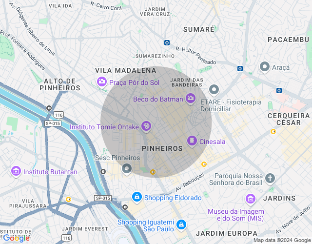 Imóvel no mapa