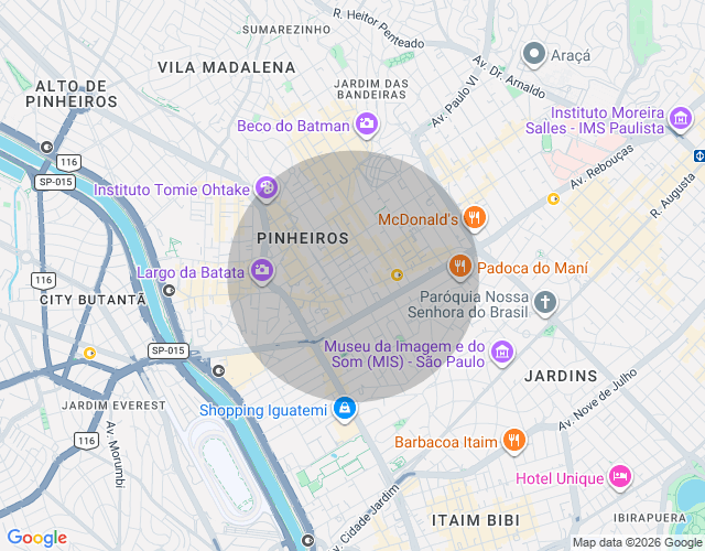 Imóvel no mapa