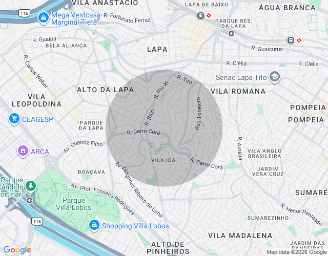 Imóvel no mapa
