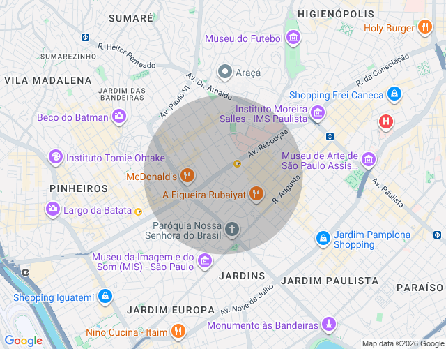 Imóvel no mapa
