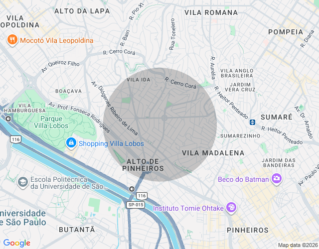 Imóvel no mapa