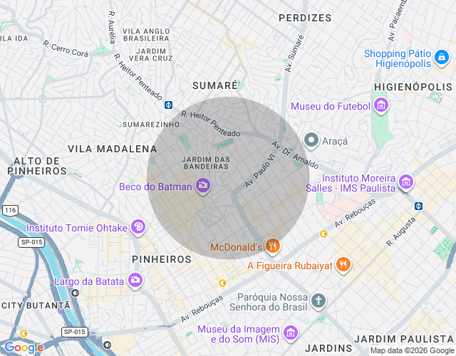 Imóvel no mapa