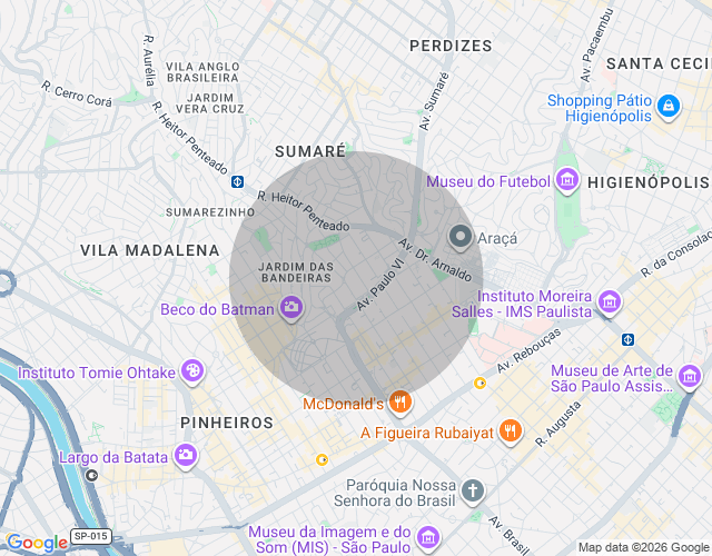 Imóvel no mapa