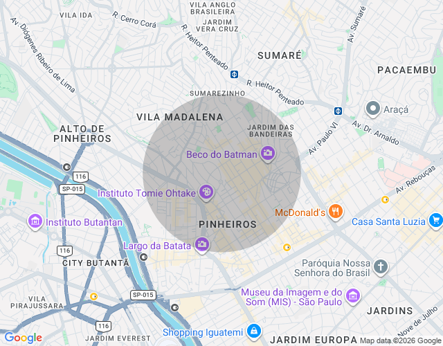 Imóvel no mapa