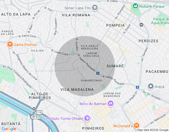 Imóvel no mapa