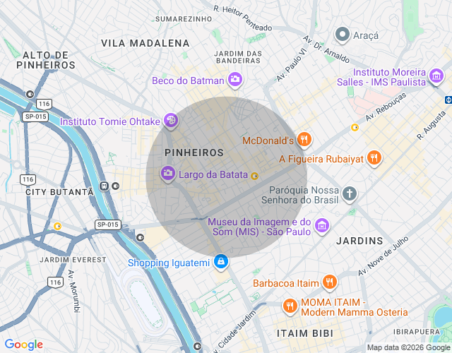Imóvel no mapa