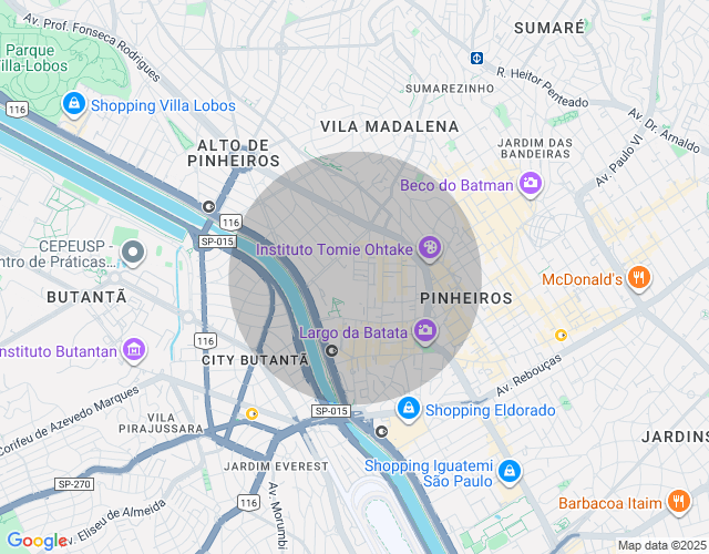 Imóvel no mapa
