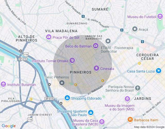 Imóvel no mapa