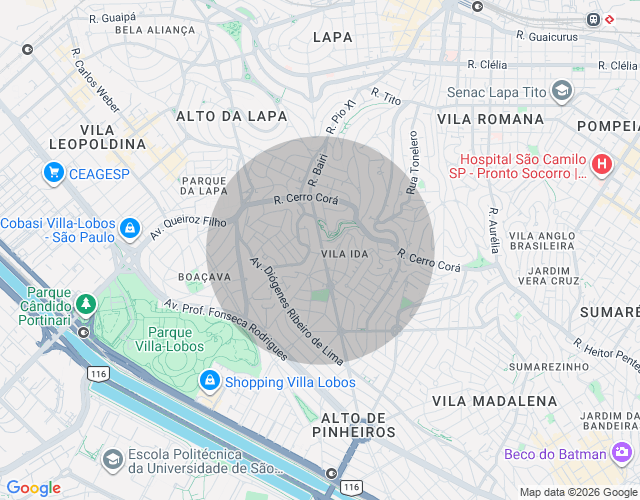 Imóvel no mapa