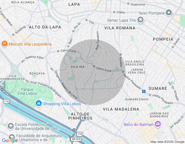 Imóvel no mapa