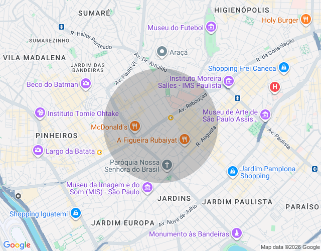 Imóvel no mapa