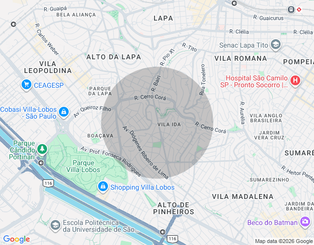 Imóvel no mapa