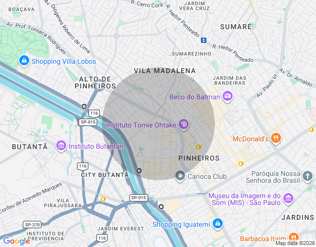 Imóvel no mapa