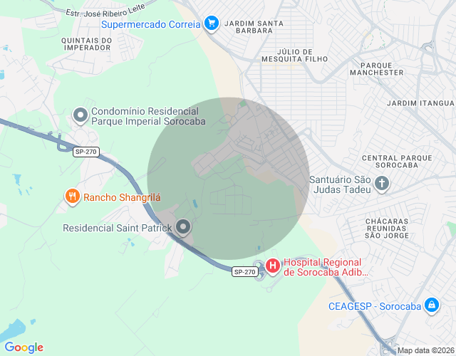 Imóvel no mapa