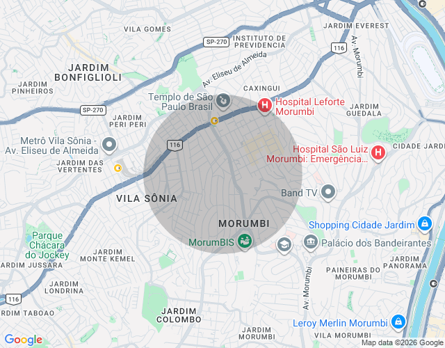 Imóvel no mapa