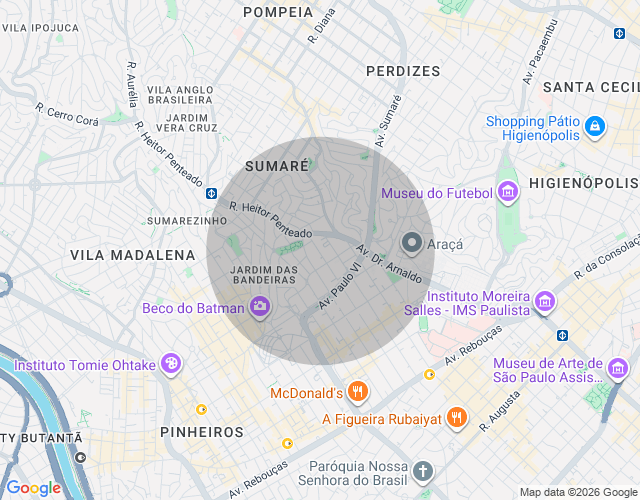 Imóvel no mapa