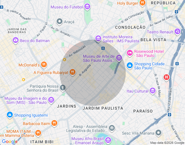 Imóvel no mapa