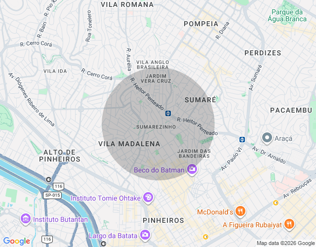 Imóvel no mapa