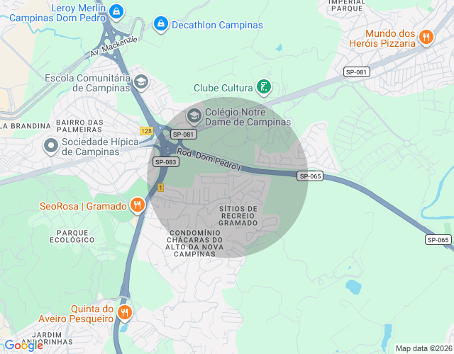 Imóvel no mapa