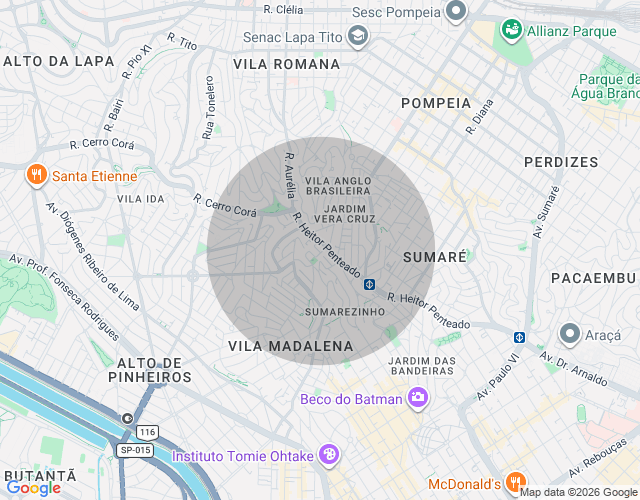 Imóvel no mapa