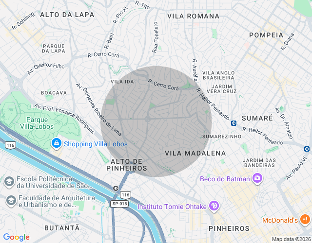 Imóvel no mapa