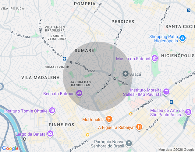 Imóvel no mapa